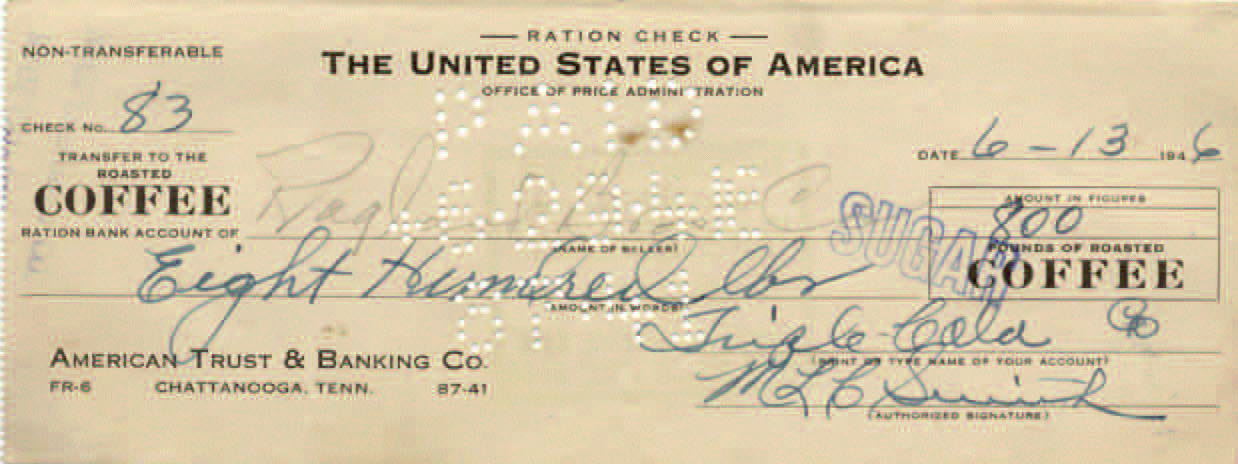 American Trust Bank Co 6-13-1946 Coffee Ration